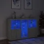 Aparador con luces LED gris Sonoma 162x37x100 cm de , Aparadores - Ref: Foro24-3209175, Precio: 263,54 €, Descuento: %