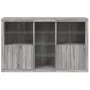 Aparador con luces LED gris Sonoma 162x37x100 cm de , Aparadores - Ref: Foro24-3209175, Precio: 263,54 €, Descuento: %