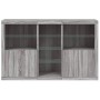 Sideboard with LED lights Sonoma gray 162x37x100 cm by , Sideboards - Ref: Foro24-3209175, Price: 269,18 €, Discount: %