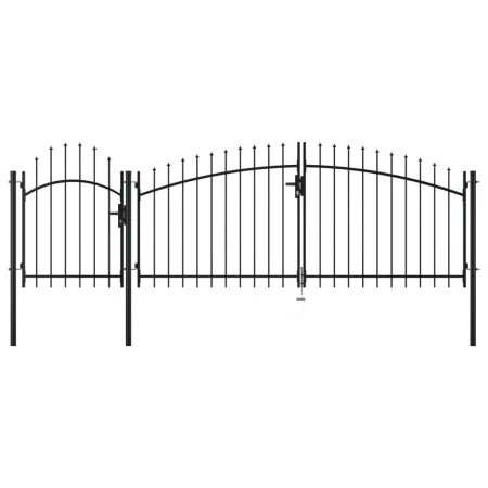 Schwarzes Gartentor aus Stahl, 1,75 x 4 m von vidaXL, Gartentore - Ref: Foro24-144363, Preis: 311,01 €, Rabatt: %