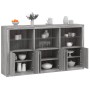 Sideboard mit LED-Leuchten Sonomagrau 181,5x37x100 cm von , Sideboards - Ref: Foro24-3209154, Preis: 300,60 €, Rabatt: %