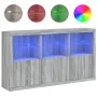 Sideboard with LED lights Sonoma gray 181.5x37x100 cm by , Sideboards - Ref: Foro24-3209154, Price: 287,47 €, Discount: %