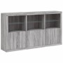 Sideboard mit LED-Leuchten Sonomagrau 181,5x37x100 cm von , Sideboards - Ref: Foro24-3209154, Preis: 300,60 €, Rabatt: %