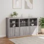 Sideboard with LED lights Sonoma gray 181.5x37x100 cm by , Sideboards - Ref: Foro24-3209154, Price: 287,47 €, Discount: %