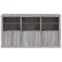 Aparador con luces LED gris Sonoma 181,5x37x100 cm de , Aparadores - Ref: Foro24-3209154, Precio: 287,15 €, Descuento: %