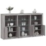 Sideboard with LED lights Sonoma gray 181.5x37x100 cm by , Sideboards - Ref: Foro24-3209182, Price: 274,89 €, Discount: %