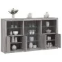 Sideboard with LED lights Sonoma gray 181.5x37x100 cm by , Sideboards - Ref: Foro24-3209182, Price: 270,65 €, Discount: %