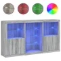 Sideboard with LED lights Sonoma gray 181.5x37x100 cm by , Sideboards - Ref: Foro24-3209182, Price: 270,65 €, Discount: %