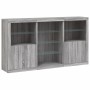 Sideboard with LED lights Sonoma gray 181.5x37x100 cm by , Sideboards - Ref: Foro24-3209182, Price: 274,89 €, Discount: %