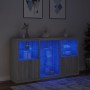 Sideboard with LED lights Sonoma gray 181.5x37x100 cm by , Sideboards - Ref: Foro24-3209182, Price: 274,89 €, Discount: %