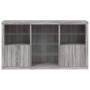 Sideboard with LED lights Sonoma gray 181.5x37x100 cm by , Sideboards - Ref: Foro24-3209182, Price: 274,89 €, Discount: %