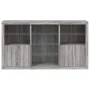 Sideboard with LED lights Sonoma gray 181.5x37x100 cm by , Sideboards - Ref: Foro24-3209182, Price: 270,65 €, Discount: %