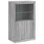 Sideboard with LED lights Sonoma gray 181.5x37x100 cm by , Sideboards - Ref: Foro24-3209182, Price: 274,89 €, Discount: %