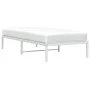 Bettgestell aus weißem Metall, 90 x 190 cm von , Betten und Lattenroste - Ref: Foro24-373665, Preis: 54,46 €, Rabatt: %