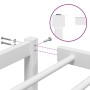 Bettgestell aus weißem Metall, 140 x 190 cm von , Betten und Lattenroste - Ref: Foro24-373673, Preis: 86,56 €, Rabatt: %