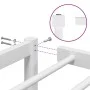 Bettgestell aus weißem Metall, 183 x 213 cm von , Betten und Lattenroste - Ref: Foro24-373678, Preis: 90,74 €, Rabatt: %