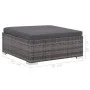 6-teiliges Gartenmöbel-Set und graue synthetische Rattankissen von vidaXL, Gartensets - Ref: Foro24-44607, Preis: 537,83 €, R...