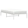 White metal bed frame 100x190 cm by , Beds and slatted bases - Ref: Foro24-373667, Price: 55,85 €, Discount: %