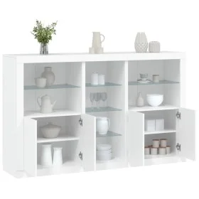 Sideboard with white LED lights 162x37x100 cm by , Sideboards - Ref: Foro24-3209170, Price: 238,29 €, Discount: %