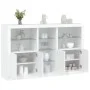 Sideboard with white LED lights 162x37x100 cm by , Sideboards - Ref: Foro24-3209170, Price: 238,29 €, Discount: %