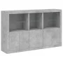 Sideboard with LED lights in concrete gray 162x37x100 cm by , Sideboards - Ref: Foro24-3209145, Price: 210,89 €, Discount: %