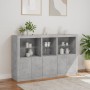 Sideboard with LED lights in concrete gray 162x37x100 cm by , Sideboards - Ref: Foro24-3209145, Price: 204,15 €, Discount: %