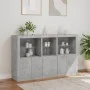 Sideboard with LED lights in concrete gray 162x37x100 cm by , Sideboards - Ref: Foro24-3209145, Price: 210,89 €, Discount: %