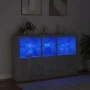 Aparador con luces LED gris hormigón 162x37x100 cm de , Aparadores - Ref: Foro24-3209145, Precio: 211,18 €, Descuento: %