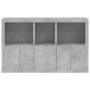 Sideboard with LED lights in concrete gray 162x37x100 cm by , Sideboards - Ref: Foro24-3209145, Price: 204,15 €, Discount: %