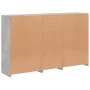 Sideboard with LED lights in concrete gray 162x37x100 cm by , Sideboards - Ref: Foro24-3209145, Price: 210,89 €, Discount: %