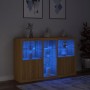 Sideboard with Sonoma oak LED lights 162x37x100 cm by , Sideboards - Ref: Foro24-3209172, Price: 197,35 €, Discount: %
