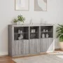 Sideboard mit LED-Leuchten in Sonoma-Grau 162x37x100 cm von , Sideboards - Ref: Foro24-3209147, Preis: 278,07 €, Rabatt: %