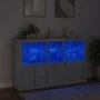 Sideboard with Sonoma grey LED lights 162x37x100 cm by , Sideboards - Ref: Foro24-3209147, Price: 278,07 €, Discount: %