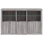 Sideboard with Sonoma grey LED lights 162x37x100 cm by , Sideboards - Ref: Foro24-3209147, Price: 278,07 €, Discount: %