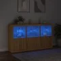 Sideboard with Sonoma oak LED lights 181.5x37x100 cm by , Sideboards - Ref: Foro24-3209151, Price: 215,76 €, Discount: %