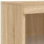 Sideboard with Sonoma oak LED lights 181.5x37x100 cm by , Sideboards - Ref: Foro24-3209151, Price: 215,76 €, Discount: %
