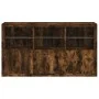 Sideboard mit LED-Leuchten Räuchereiche 181,5x37x100 cm von , Sideboards - Ref: Foro24-3209153, Preis: 265,07 €, Rabatt: %