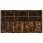 Sideboard with smoked oak LED lights 181.5x37x100 cm by , Sideboards - Ref: Foro24-3209153, Price: 274,68 €, Discount: %