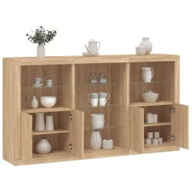 Sideboard mit LED-Leuchten Sonoma Eiche 181,5x37x100 cm von , Sideboards - Ref: Foro24-3209179, Preis: 207,03 €, Rabatt: %