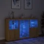 Sideboard with Sonoma oak LED lights 181.5x37x100 cm by , Sideboards - Ref: Foro24-3209179, Price: 207,03 €, Discount: %
