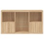 Sideboard with Sonoma oak LED lights 181.5x37x100 cm by , Sideboards - Ref: Foro24-3209179, Price: 200,01 €, Discount: %