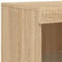 Sideboard with Sonoma oak LED lights 181.5x37x100 cm by , Sideboards - Ref: Foro24-3209179, Price: 207,03 €, Discount: %