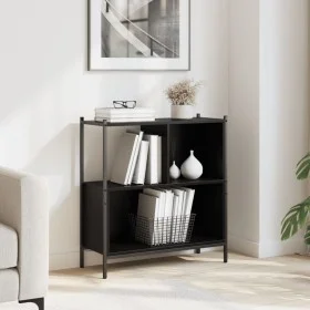 Engineered wood bookshelf black 72x28x77.5 cm by , Bookcases and shelves - Ref: Foro24-838878, Price: 51,41 €, Discount: %