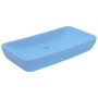 Lavabo de lujo de cerámica rectangular azul claro mate 71x38 cm