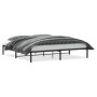 Estructura de cama de metal negro 193x203 cm de , Camas y somieres - Ref: Foro24-373661, Precio: 92,67 €, Descuento: %