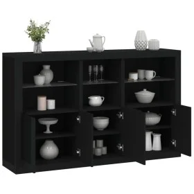 Aparador con luces LED negro 162x37x100 cm by , Sideboards - Ref: Foro24-3209143, Price: 235,74 €, Discount: %