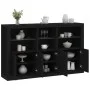 Aparador con luces LED negro 162x37x100 cm by , Sideboards - Ref: Foro24-3209143, Price: 235,74 €, Discount: %