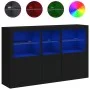 Aparador con luces LED negro 162x37x100 cm by , Sideboards - Ref: Foro24-3209143, Price: 235,74 €, Discount: %