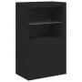 Aparador con luces LED negro 162x37x100 cm by , Sideboards - Ref: Foro24-3209143, Price: 235,74 €, Discount: %