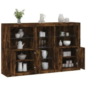 Sideboard mit LED-Lichtern in rauchiger Eiche 162x37x100 cm. von , Sideboards - Ref: Foro24-3209174, Preis: 260,54 €, Rabatt: %